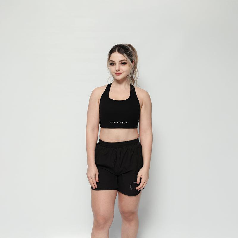 44 Ascend Crop Top Womens - Black