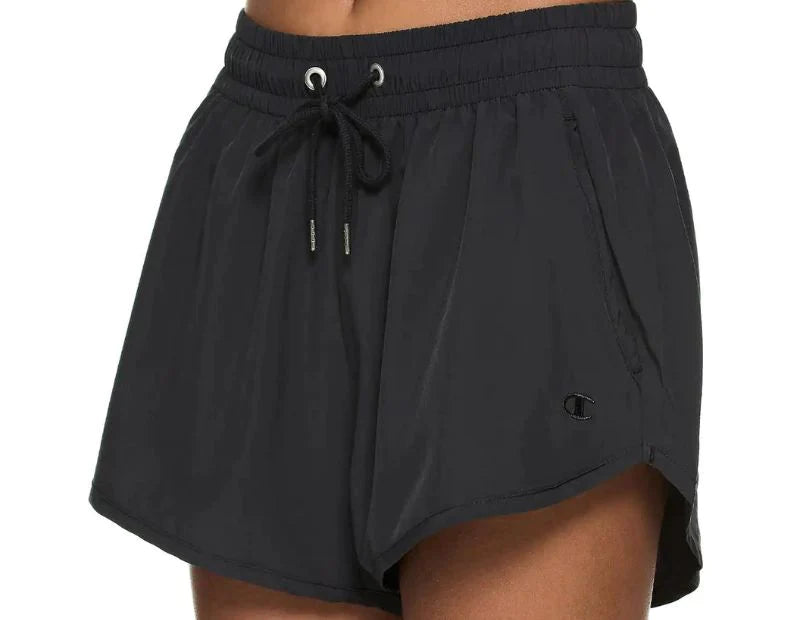 Womens Champion Woven Training Short - Black