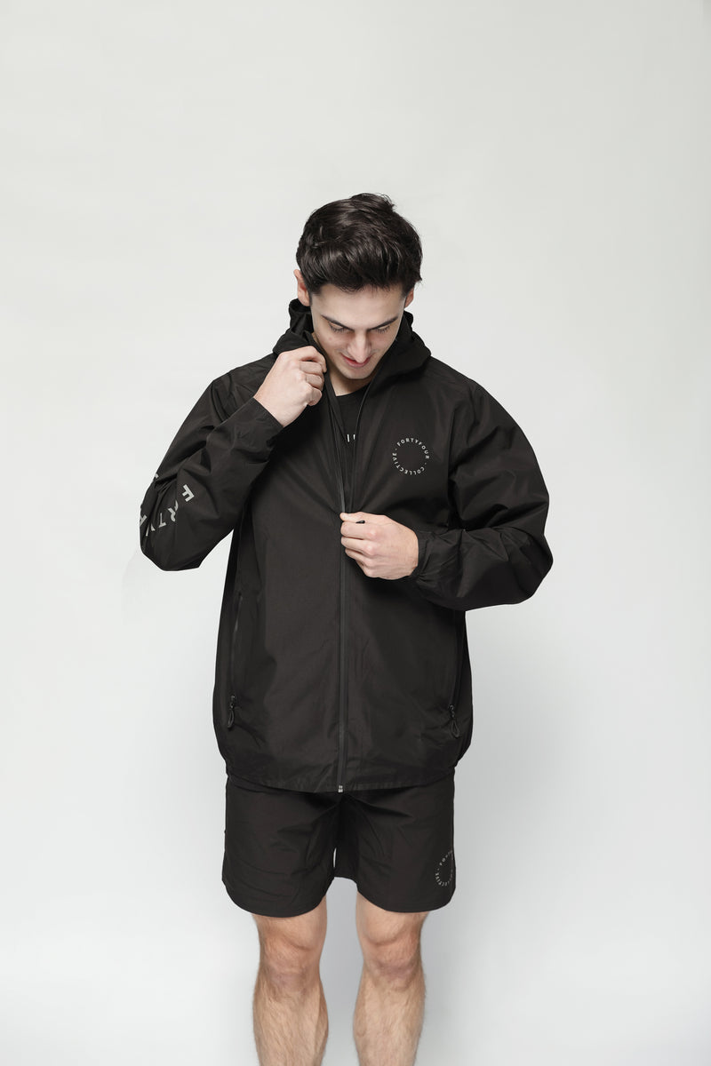44 Essential Spray Jacket Mens - Black