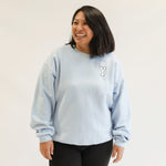 Y Varsity Crew Neck Jumper - Light Blue