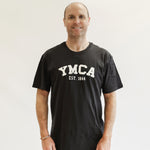 Mens Signature Tee - Black (White YMCA Print)