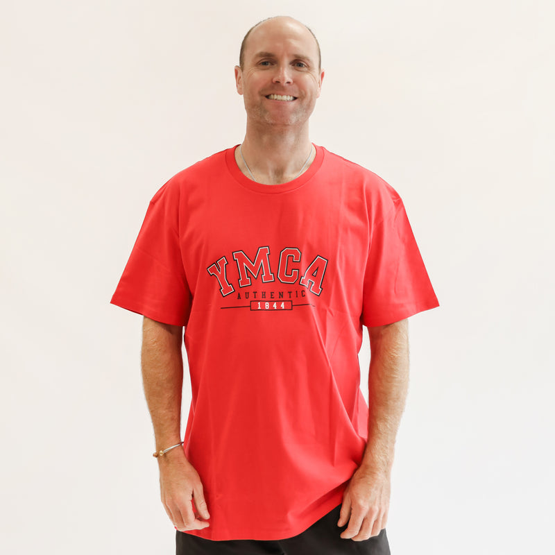 Mens YMCA Authentic Signature Tee - Red