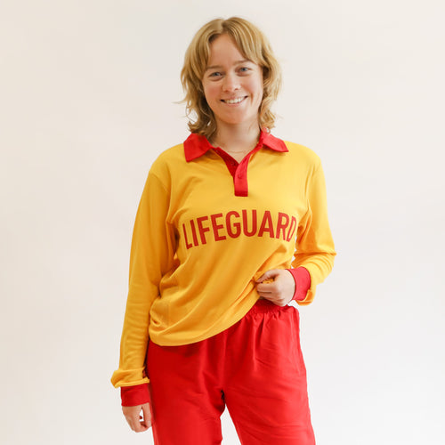 Unisex Lifeguard Bamboo Polo Shirt - Long Sleeve