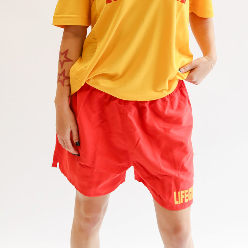 Unisex Red Lifeguard Shorts YMCA Gear