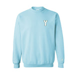 Y Varsity Crew Neck Jumper - Light Blue