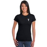 Womens Y Varsity Tee - Black