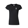 Womens Y Varsity Tee - Black