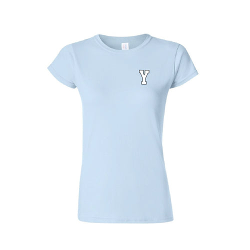 Womens Y Varsity Tee - Light Blue