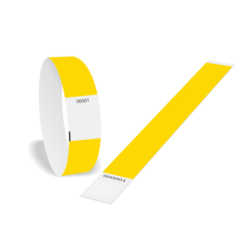Tyvek Wristbands - Yellow - Pack of 1000
