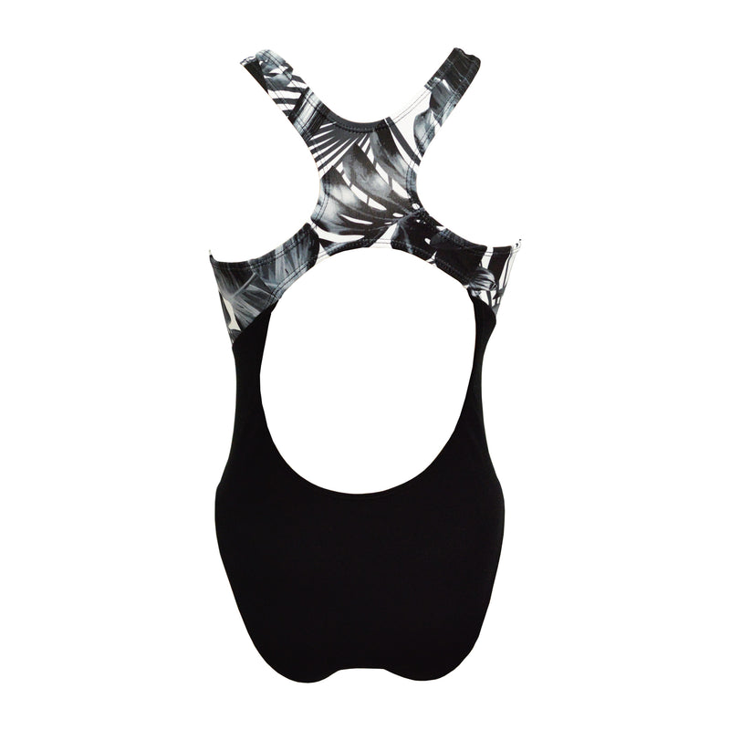 Womens Black Jungle Splice Swimsuit