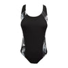 Womens Black Jungle Splice Swimsuit