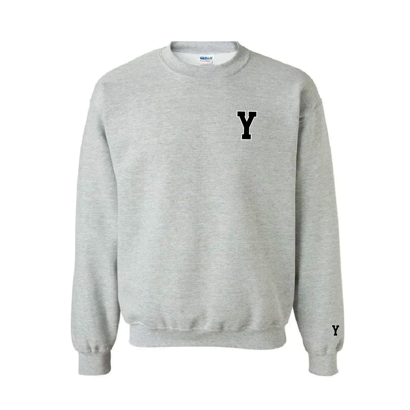 Y Varsity Crew Neck Jumper - Grey