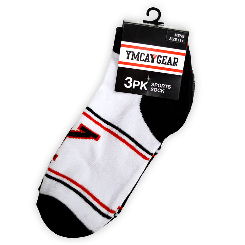 YMCA Mens Varsity 3-Pack Sports Socks (11+)